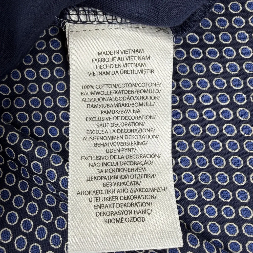 Polo Ralph Lauren‎ Shirt Mens Medium Blue AOP Circle Print Custom Classic Fit